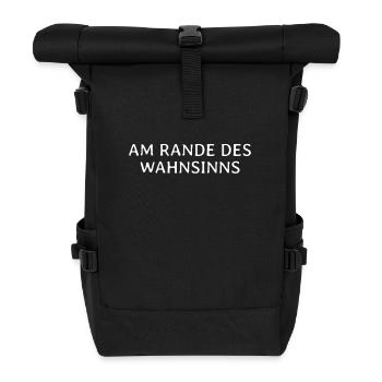 Am Rande Des Wahnsinns - Rolltop Rucksack - Schwarz - Vorne