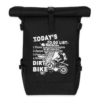 Dirt Bike Ride My Dirt Bike - Roll Top Backpack - black - Front