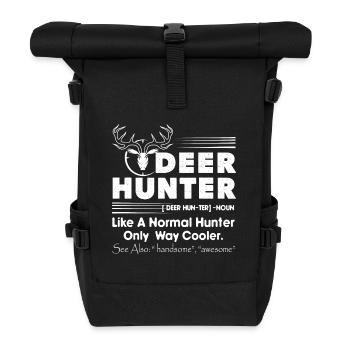 Deer Hunting Definition - Roll Top Backpack - black - Front