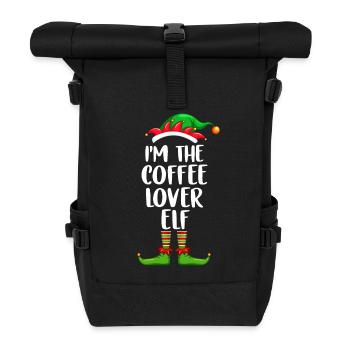 I'm The Coffee Lover Elf Shirt Matching Family - Rolltop Rucksack - Schwarz - Vorne