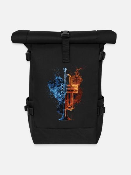 Trompete - Rolltop Rucksack - Schwarz