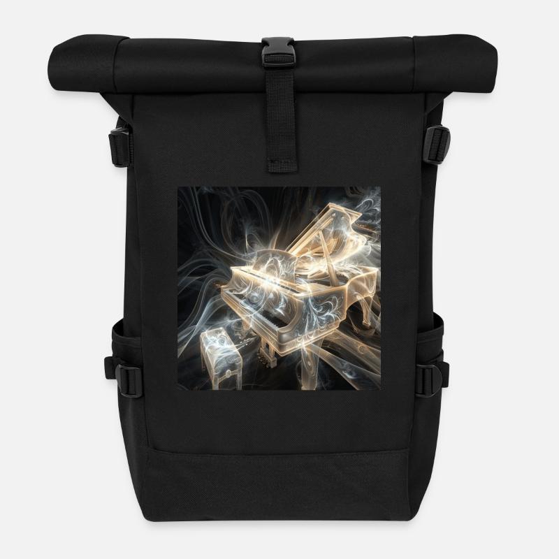 Klavier - Rolltop Rucksack - Schwarz