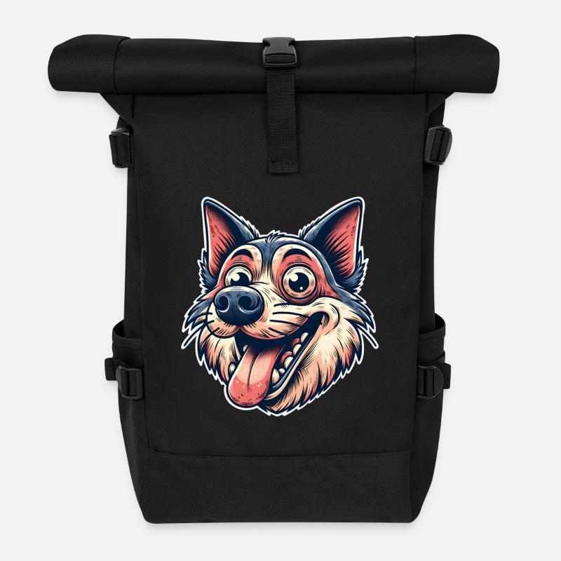 Hund - Rolltop Rucksack - Schwarz