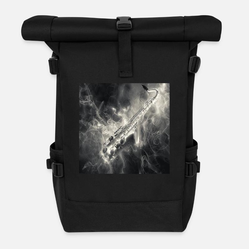 Saxophon - Rolltop Rucksack - Schwarz