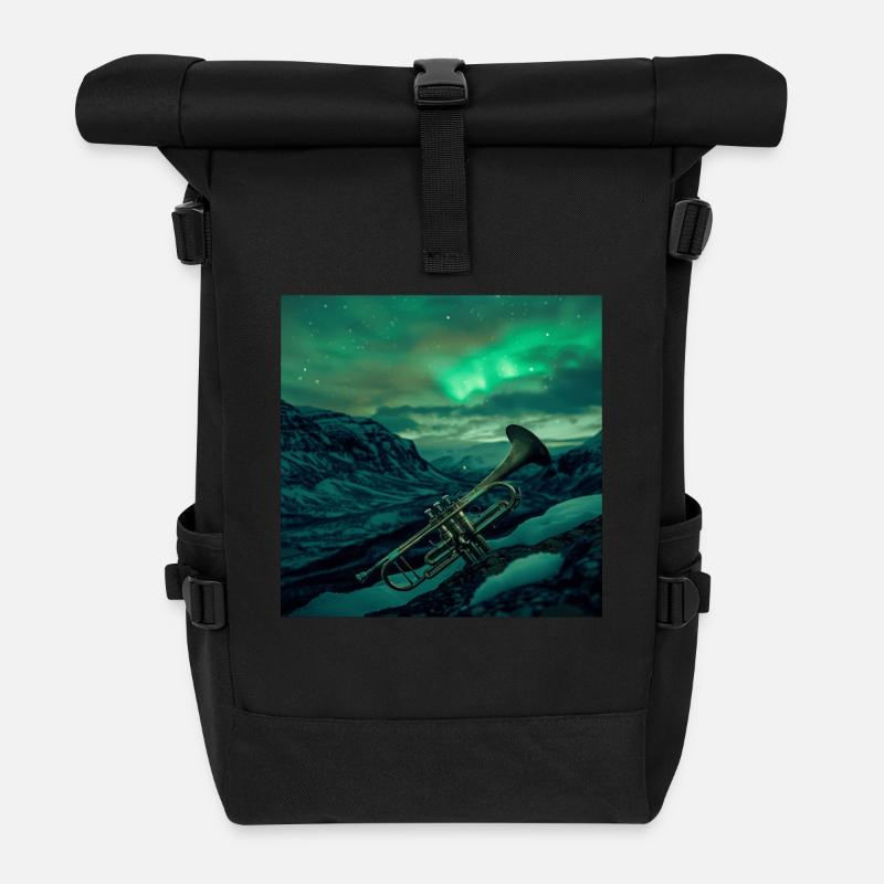 Trompete - Rolltop Rucksack - Schwarz