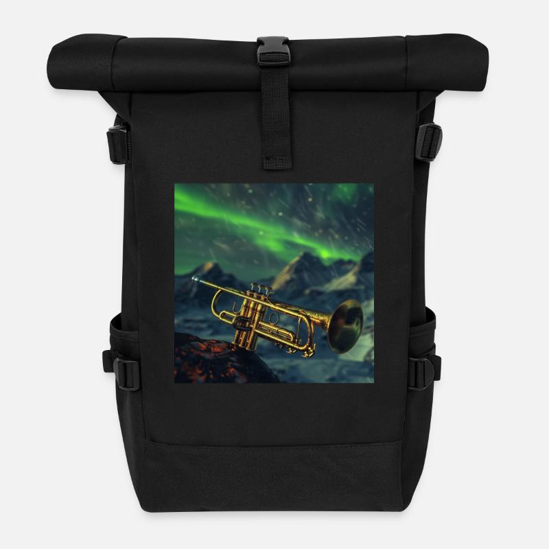 Trompete - Rolltop Rucksack - Schwarz