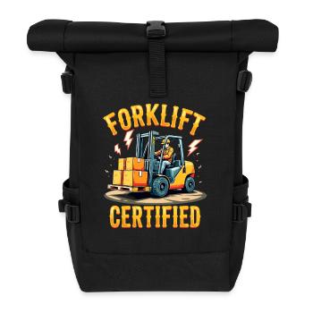 Forklift Certified Gabelstapler - Rolltop Rucksack - Schwarz - Vorne