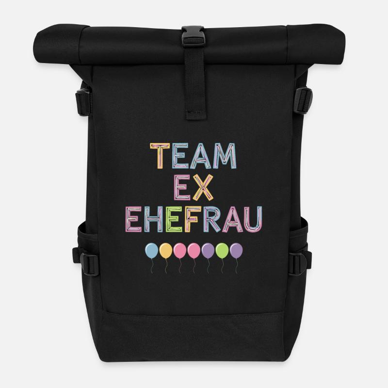 Team Ex Ehefrau für Geschiedene und Getrennte - Rolltop Rucksack - Schwarz