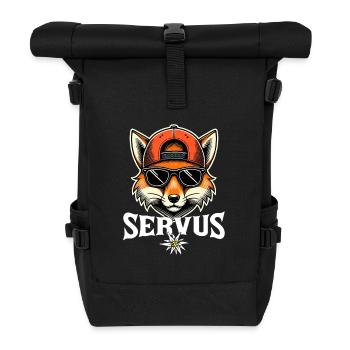 Servus Fuchs Bayer Bier Party Fuchs - Rolltop Rucksack - Schwarz - Vorne