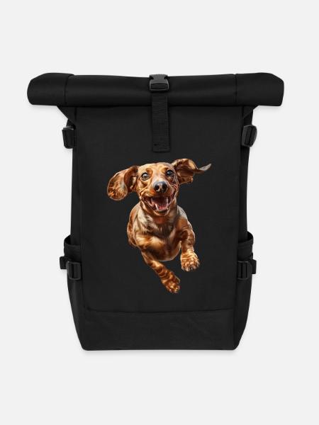 Dackel - Rolltop Rucksack - Schwarz