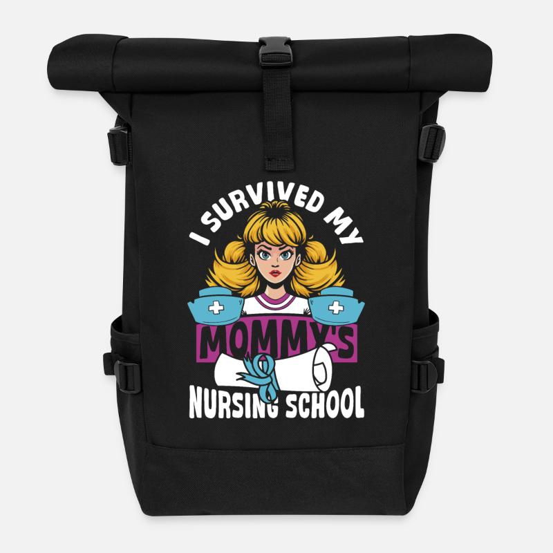 Abschluss Krankenschwester Krankenpflege Mutter - Rolltop Rucksack - Schwarz