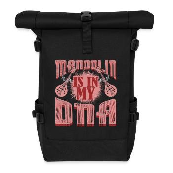 Mandolin Is In My DNA - Roll Top Backpack - black - Front