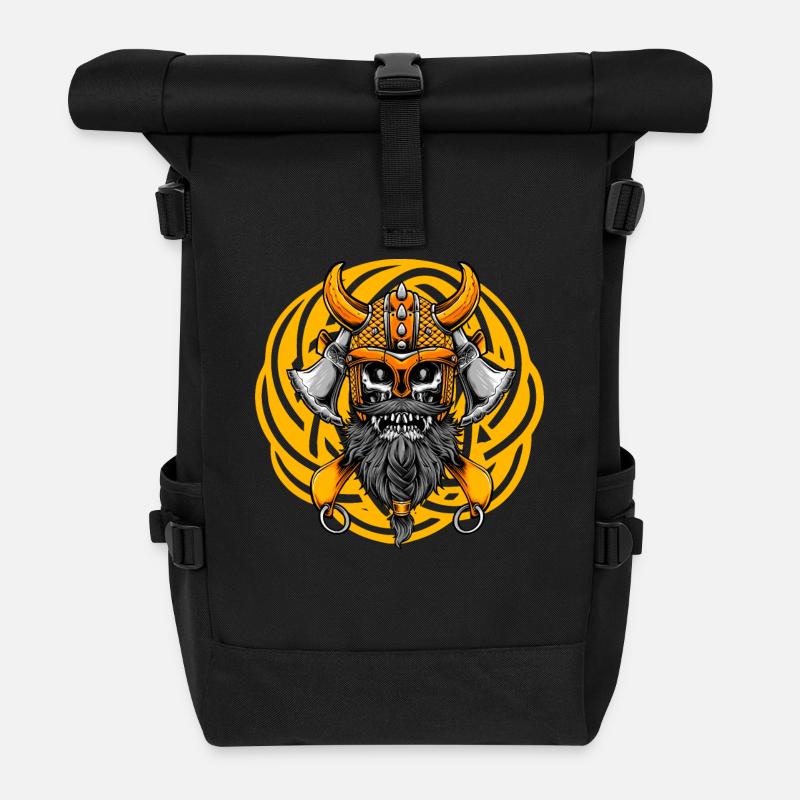 Wikinger - Rolltop Rucksack - Schwarz
