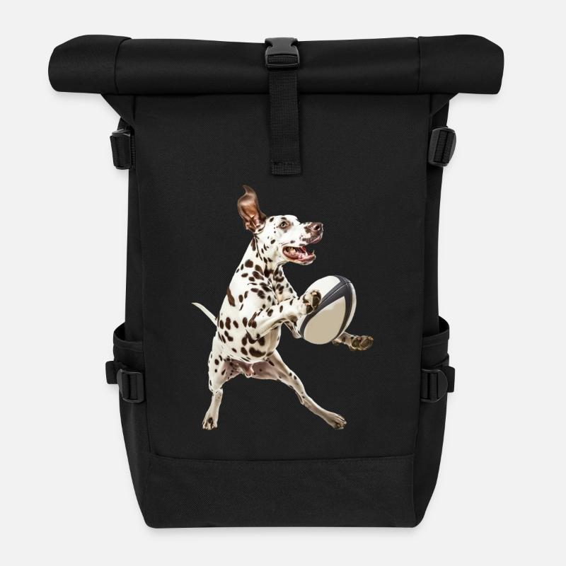 Dalmatiner - Rolltop Rucksack - Schwarz