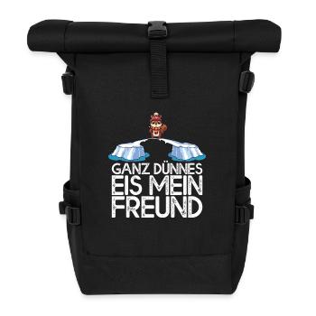 Ganz dünnes Eis mein Freund Eichkätzchen - Rolltop Rucksack - Schwarz - Vorne