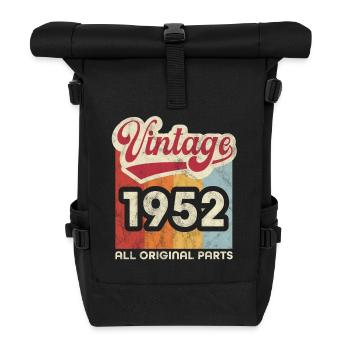 Jahrgang1952 - Rolltop Rucksack - Schwarz - Vorne