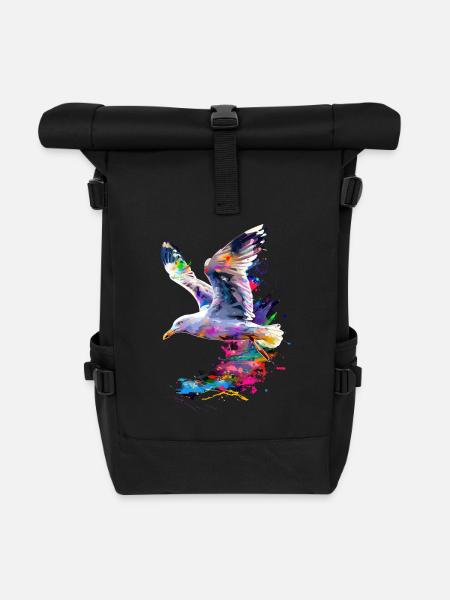 Möwe - Rolltop Rucksack - Schwarz