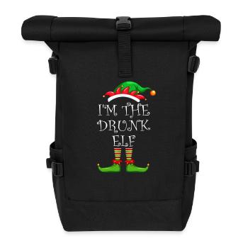 I'm The Drunk Elf Shirt Matching Family Christmas - Roll Top Backpack - black - Front
