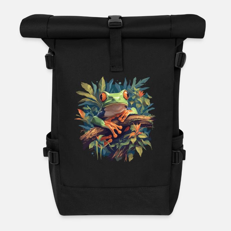 Grenouilles Grenouilles - Sac à dos roll top - noir