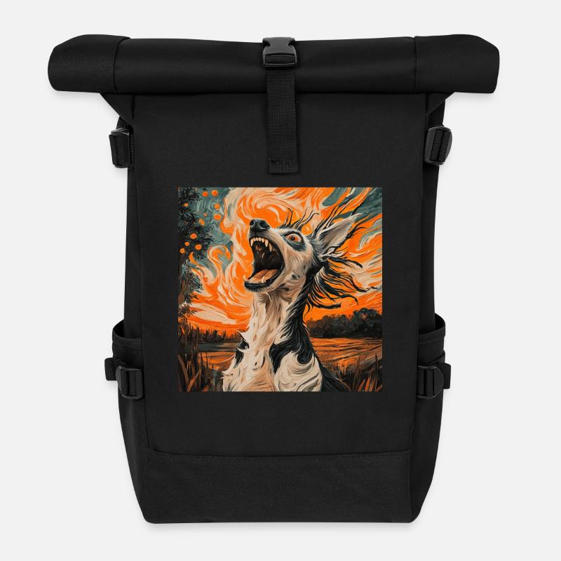 Chinesischer Schopfhund - Rolltop Rucksack - Schwarz