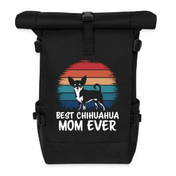 Chihuahua Saying Mom Funny Chihuahua Gift - Roll Top Backpack - black - Front