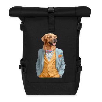 Golden Retriever - Rolltop Rucksack - Schwarz - Vorne