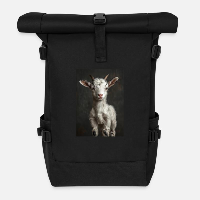 Ziegen Ziege - Rolltop Rucksack - Schwarz