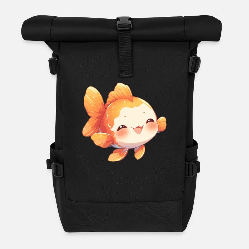 Goldfische Goldfisch - Rolltop Rucksack - Schwarz