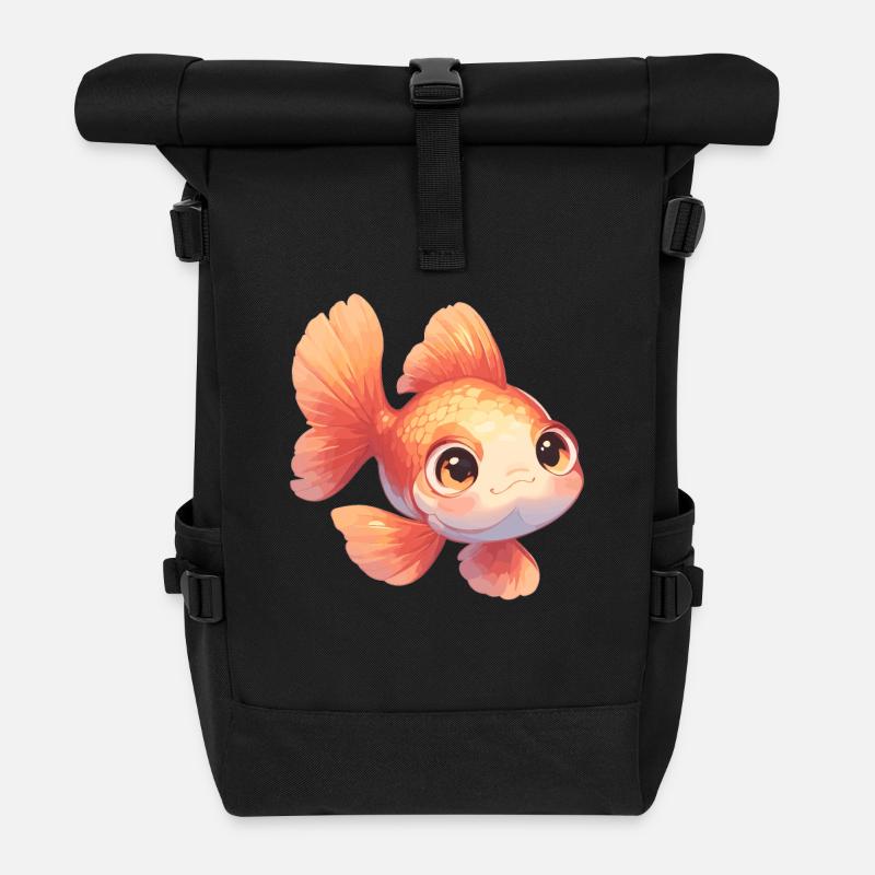 Goldfische Goldfisch - Rolltop Rucksack - Schwarz
