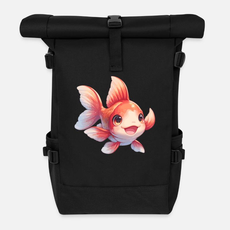 Goldfische Goldfisch - Rolltop Rucksack - Schwarz