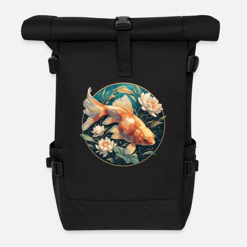 Goldfische Goldfisch - Rolltop Rucksack - Schwarz