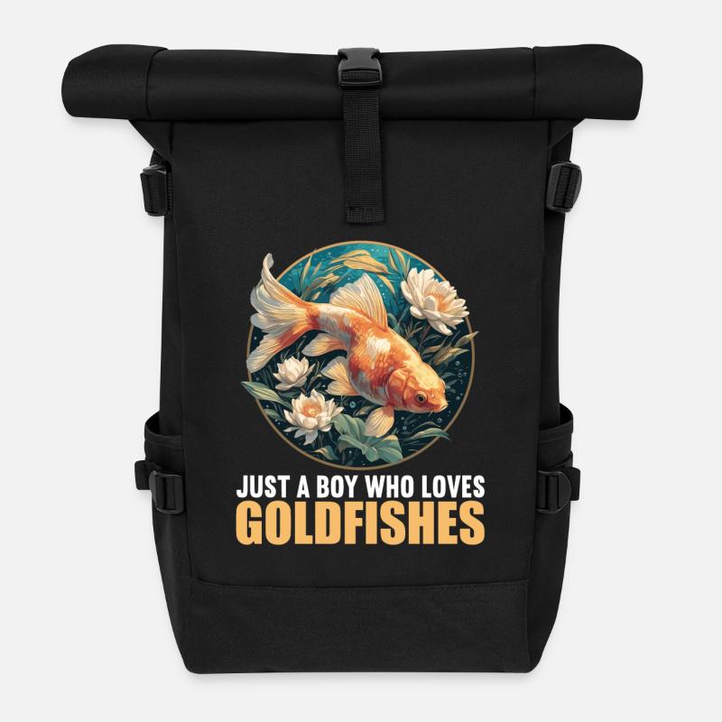 Goldfische Goldfisch - Rolltop Rucksack - Schwarz