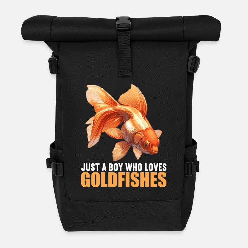 Goldfische Goldfisch - Rolltop Rucksack - Schwarz