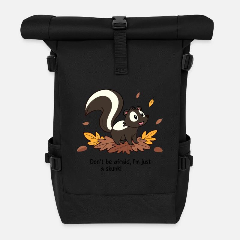 HAB KEINE ANGST, ICH BIN NUR EIN STINKTIER - Rolltop Rucksack - Schwarz