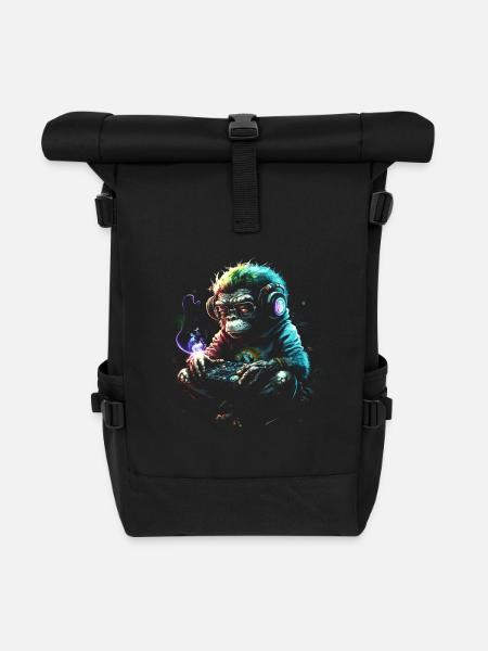 Gamer - Rolltop Rucksack - Schwarz