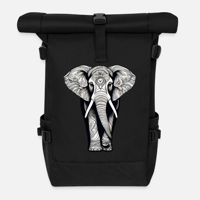 Elephant - Rolltop Rucksack - Schwarz