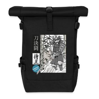 Samurai katana meisterhafter Schwertkämpfer - Rolltop Rucksack - Schwarz - Vorne