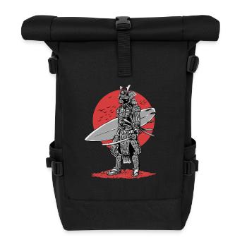 surfer samurai - Rolltop Rucksack - Schwarz - Vorne