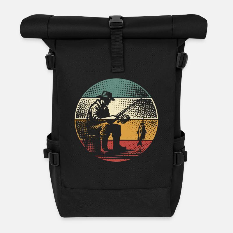 Pêche Pêcheurs Pêche - Sac à dos roll top - noir