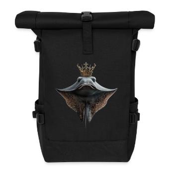 Stachelrochen - Rolltop Rucksack - Schwarz - Vorne