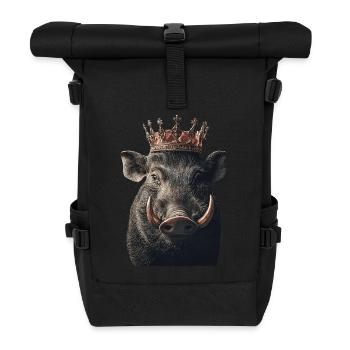 Warzenschwein - Rolltop Rucksack - Schwarz - Vorne