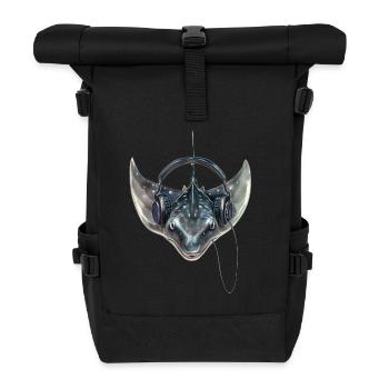 Stachelrochen - Rolltop Rucksack - Schwarz - Vorne