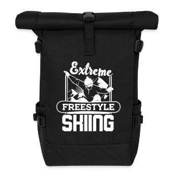 Skiing Extreme Freestyle Skiing - Roll Top Backpack - black - Front