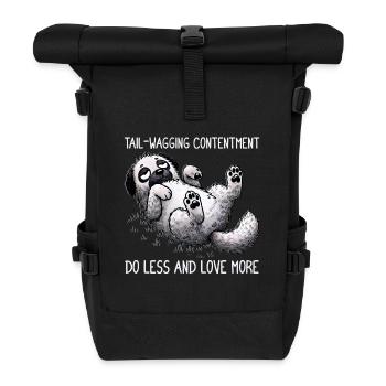 Playful Dog Relaxation and Love Design - Rolltop Rucksack - Schwarz - Vorne