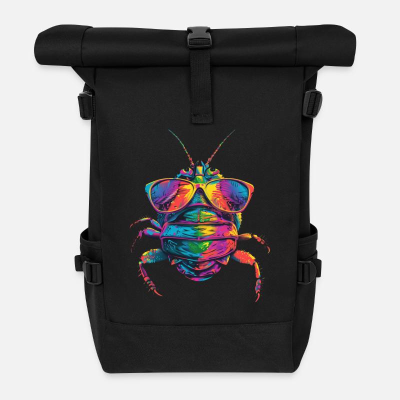 Assel - Rolltop Rucksack - Schwarz