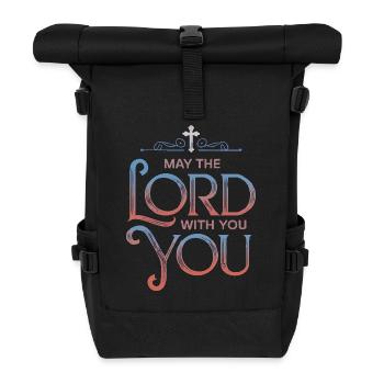 May the lord be with you - Roll Top Backpack - black - Front
