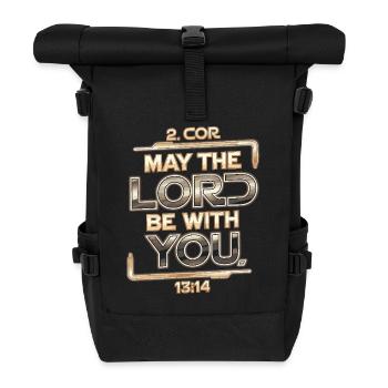 May the lord be with you - Roll Top Backpack - black - Front