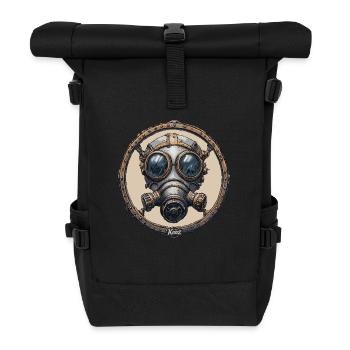 Steampunk Mask - Roll Top Backpack - black - Front