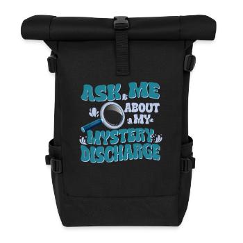 Interrogez-moi sur mes mystérieuses pertes - - Sac à dos roll top - noir - Devant