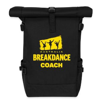 Breakdance Coach Motiv – Tänzer Outfit mit Stil - Rolltop Rucksack - Schwarz - Vorne